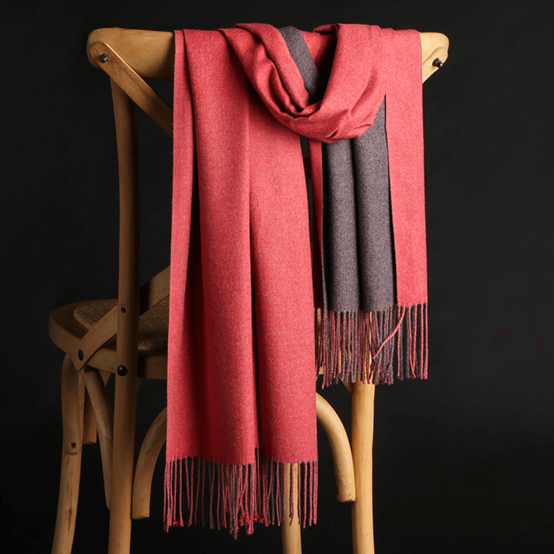 women's double-sided tassel scarf, view 7 - MRSLM