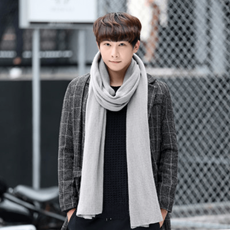 long solid color scarf, view 8 - MRSLM