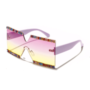 large frame rhinestone sunglasses, view 4 - MRSLM