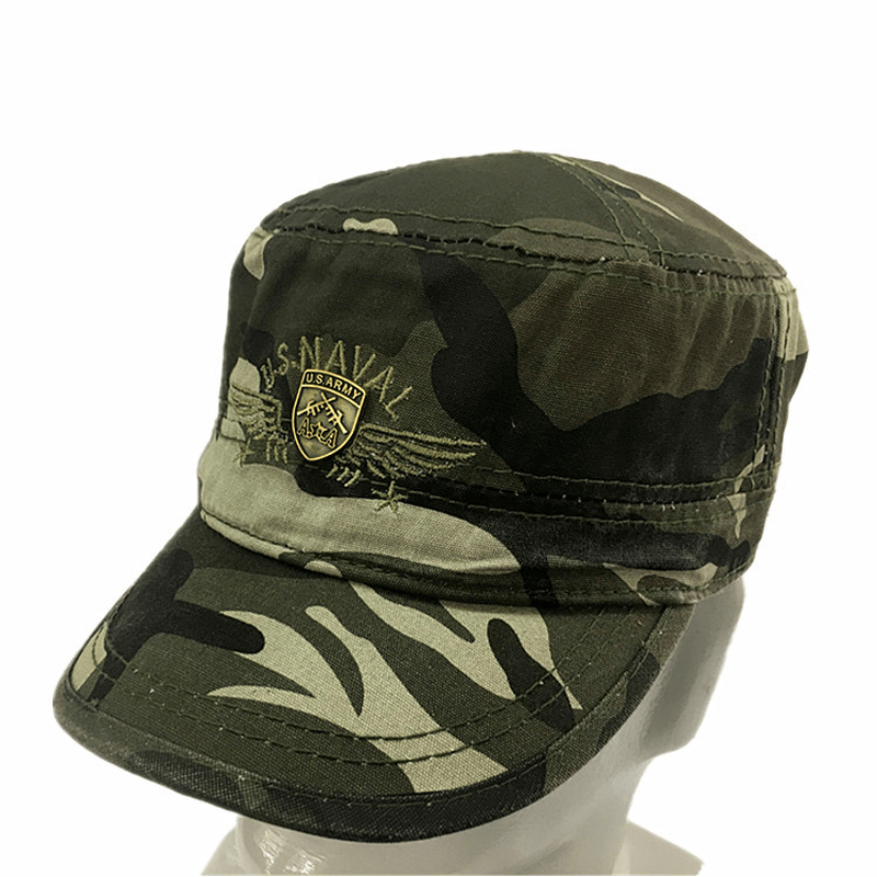 military style flat cap, view 3 - MRSLM
