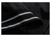 retro color block baseball jacket, view 5 - MRSLM