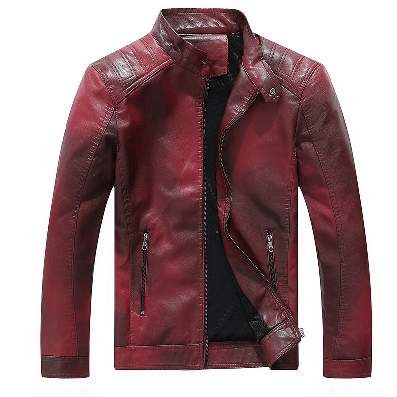men's gradient PU leather jacket - MRSLM