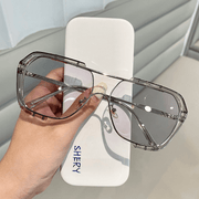 one-piece big frame aviator sunglasses, view 3 - MRSLM