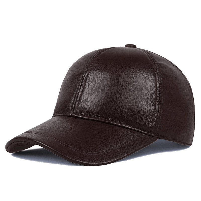 genuine leather baseball cap, view 2 - MRSLM