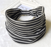 bohemian print wide elastic headband, view 4 - MRSLM