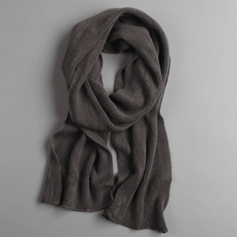 solid imitation cashmere scarf, view 10 - MRSLM