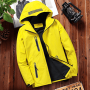 men's loose cotton-padded hooded jacket, view 3 - MRSLM