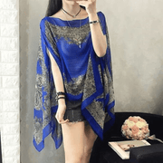 women's printed chiffon shawl, view 4 - MRSLM