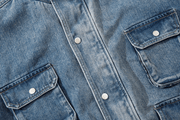 oversized hooded denim jacket, view 2 - MRSLM