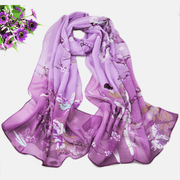 women's printed chiffon scarf, view 9 - MRSLM