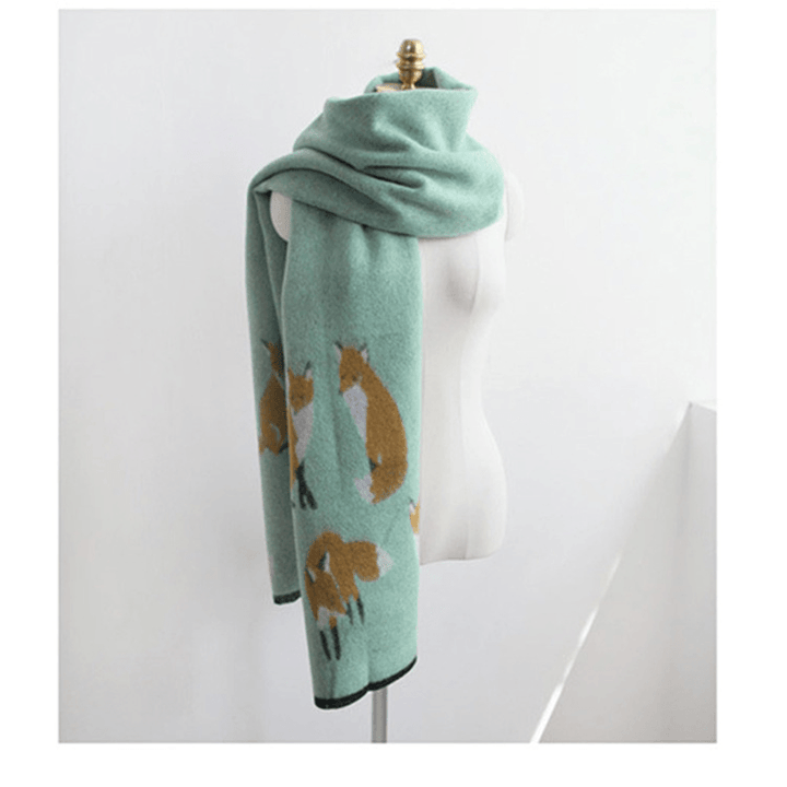 Fashionable Ladies Thick Warm Jacquard Scarf - MRSLM
