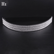 Women's rhinestone elastic wide belt, view 12 - MRSLM