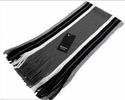 striped tassel scarf, view 9 - MRSLM