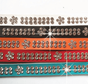 women's cowhide belt with rhinestone buckle, view 5 - MRSLM