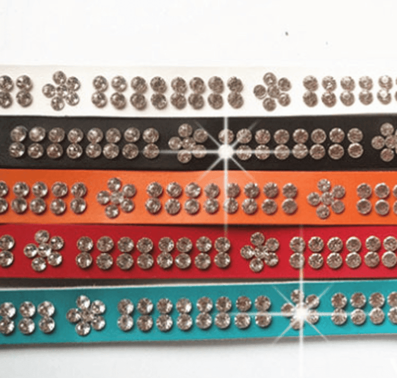women's cowhide belt with rhinestone buckle, view 5 - MRSLM