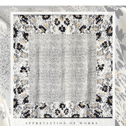 black and white satin scarf shawl, view 2 - MRSLM