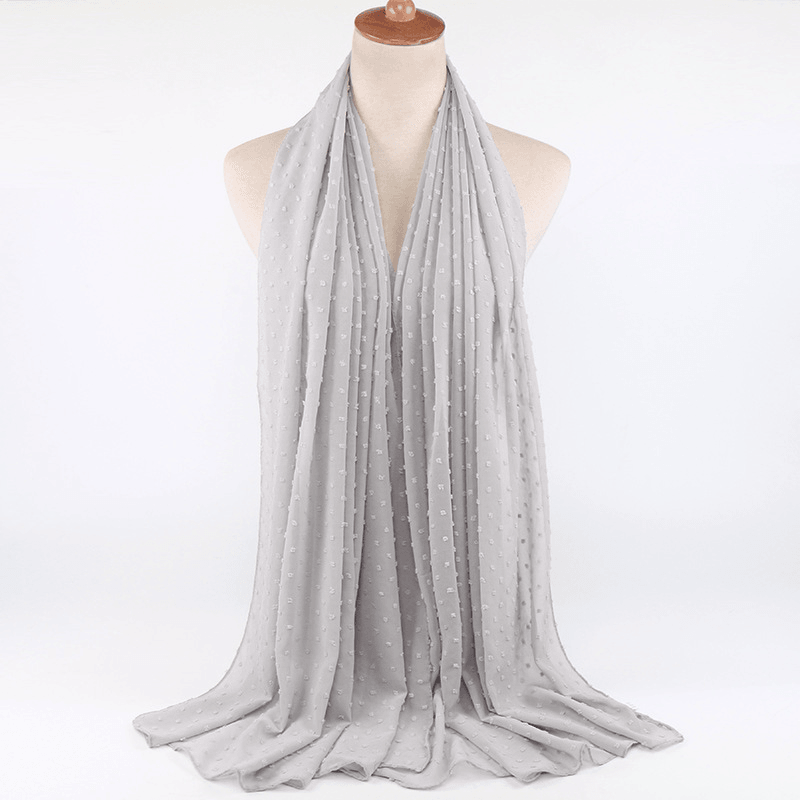 thick chiffon long scarf, view 9 - MRSLM