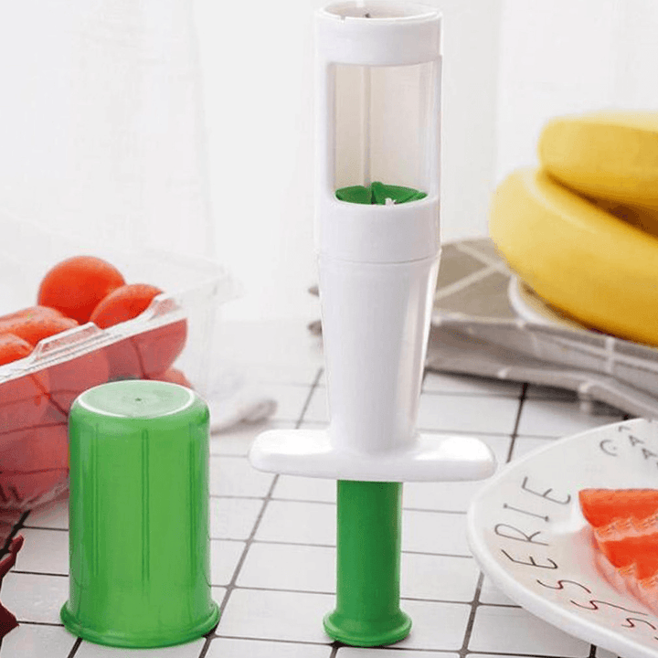 1PC Slicer Grape Small Tomato Slicer for Salad Kitchen Infant Food Supplement Tool ABS Stainless Steel Fruit Slicing Tool - MRSLM