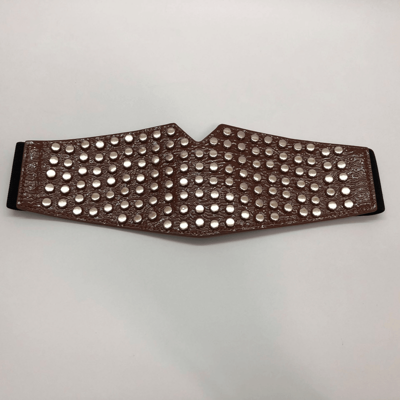 women's decorative PU leather waist belt, view 5 - MRSLM