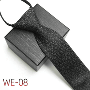 Men's striped polyester silk tie, view 8 - MRSLM