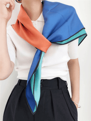 geometric print silk scarf - MRSLM