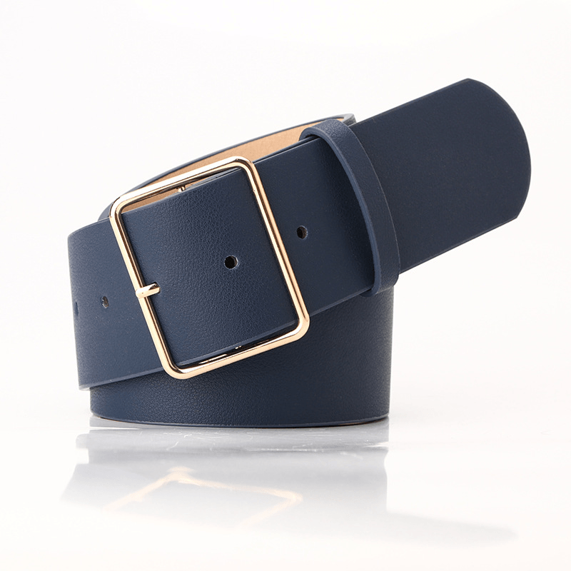 Women's wide belt with square pin buckle, view 7 - MRSLM