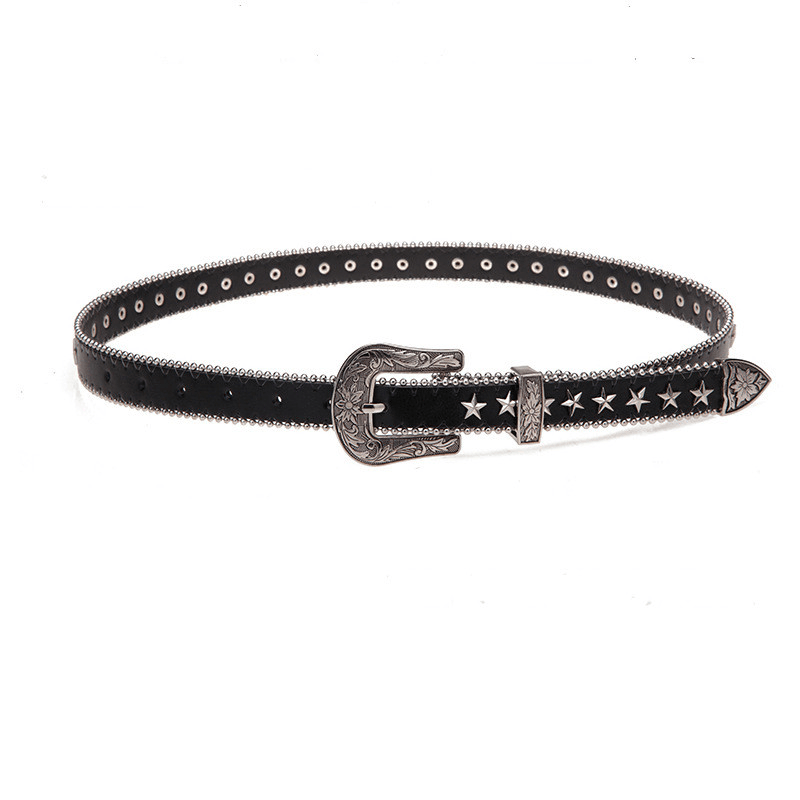 Women's metal rivet belt, view 7 - MRSLM