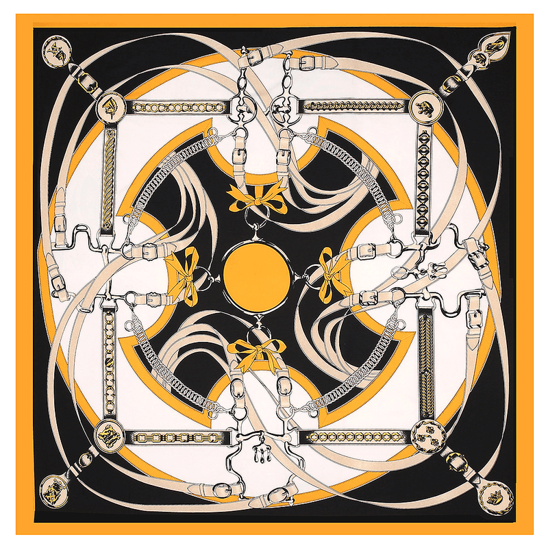 Large printed square scarf, view 4 - MRSLM