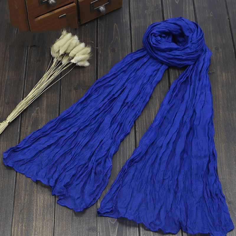 Plain candy color fold scarf, view 15 - MRSLM