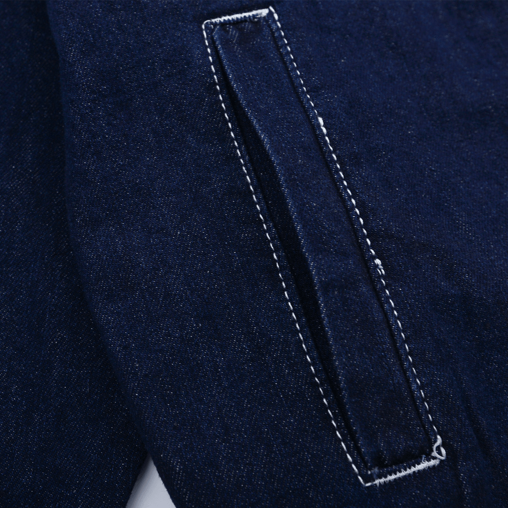 Pure Color Top Line Design Men'S High Street Fashion Brand Loose Lapel Shirt Jacket - MRSLM