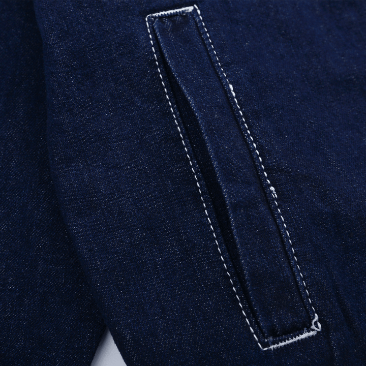 Pure Color Top Line Design Men'S High Street Fashion Brand Loose Lapel Shirt Jacket - MRSLM