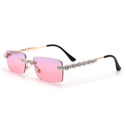 retro small square metal sunglasses, view 11 - MRSLM