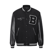letter embroidery baseball jacket, view 2 - MRSLM