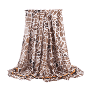 thin silk geometric print scarf shawl, view 4 - MRSLM