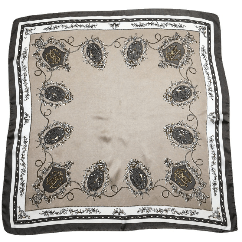 women's small square floral scarf, view 7 - MRSLM