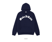 Retro Font European and American Style plus Velvet Hooded Pullover Street Fried Sweater - MRSLM