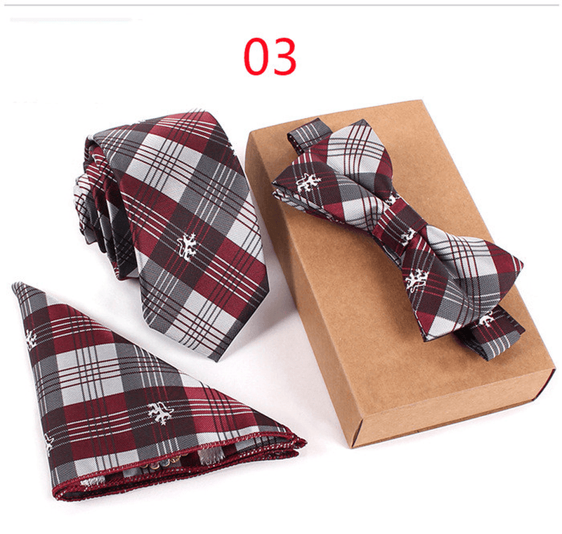 checked business bow tie, view 3 - MRSLM
