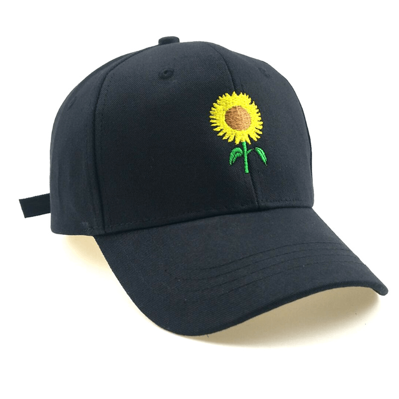 sunflower embroidered baseball cap, view 5 - MRSLM