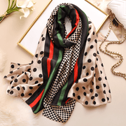 women's thin printed polyester scarf, view 9 - MRSLM