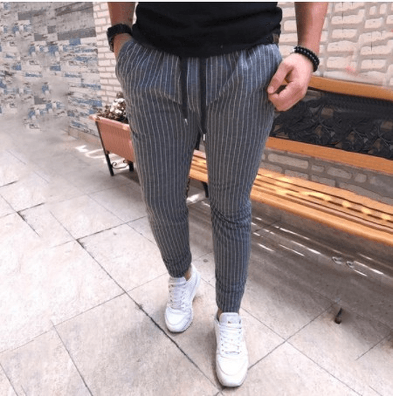 Men's Striped Casual Pants