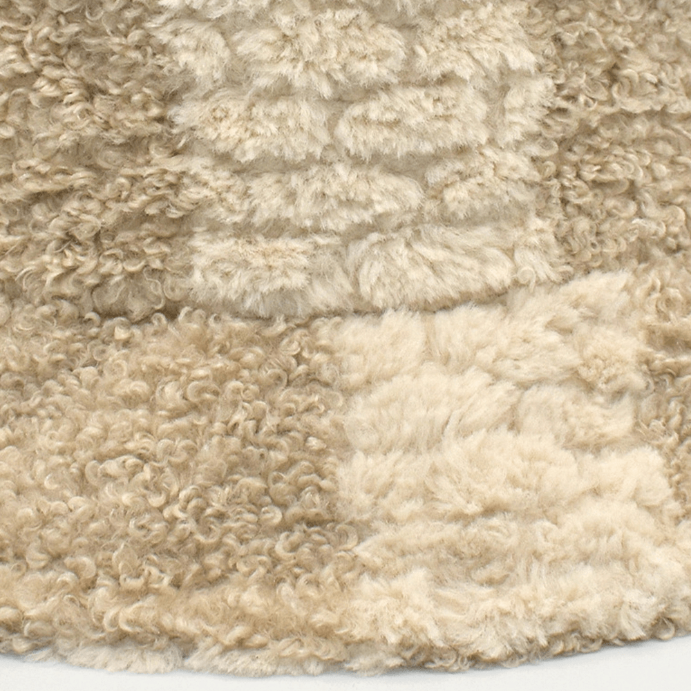 Unisex Lamb Hair Contrast Color Casual Warm Couple Hat Bucket Hat - MRSLM