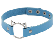 Punk leather collar choker, view 9 - MRSLM