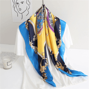 women's artificial silk square scarf, view 6 - MRSLM