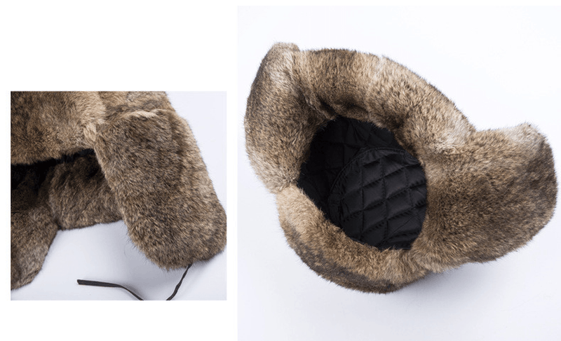Men's thick warm ear protection hat, view 4 - MRSLM