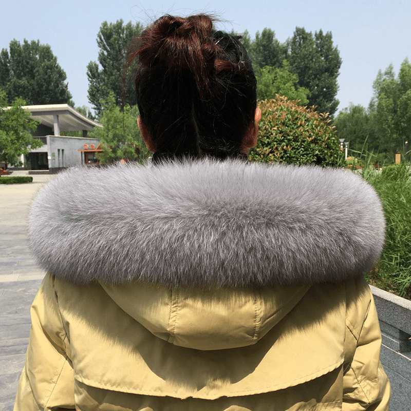 fox fur collar scarf, view 12 - MRSLM
