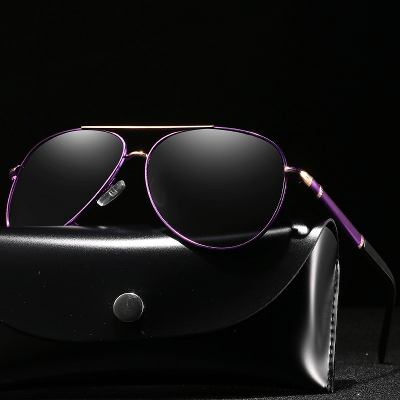 Women's colorful metal frame sunglasses, view 4 - MRSLM