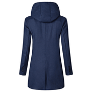 Men's slim-fit hooded woolen coat, view 6 - MRSLM
