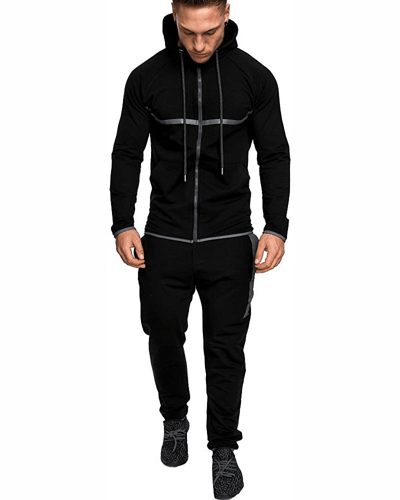 men's hooded fitness suit - MRSLM
