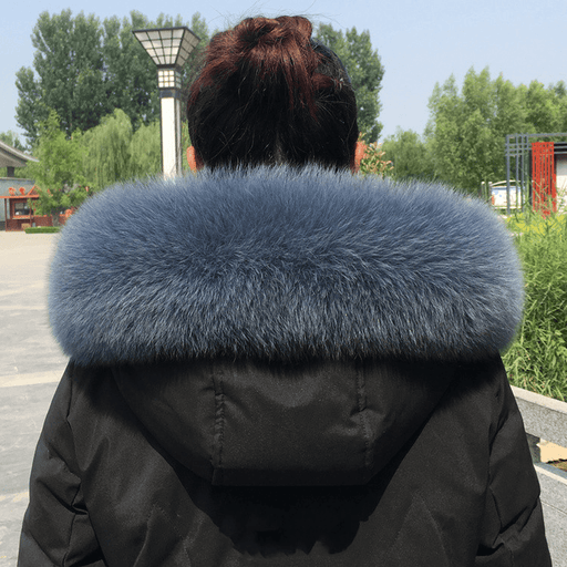 fox fur collar scarf - MRSLM