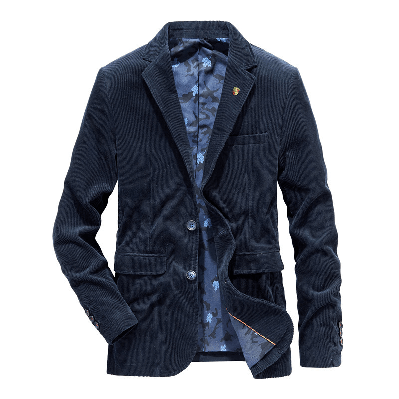 casual plain lapel blazer, view 3 - MRSLM